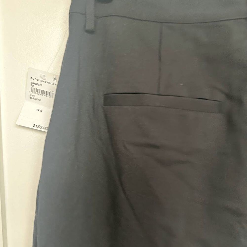 Good American Wide Leg Trouser Pants Size 14/32 Black NWT - Picture 7 of 8